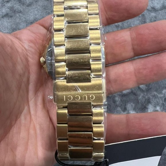 NIB Gucci G-timeless Yellow Gold PVD Wristwatch - Picture 4 of 6